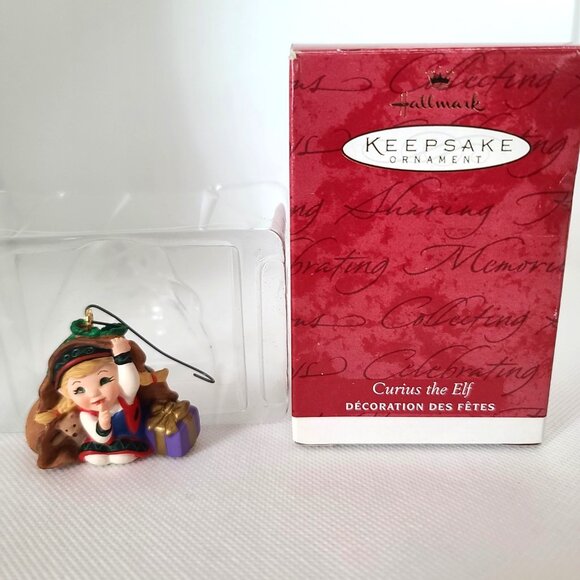 Hallmark Keepsake Ornaments Lot of 5-Curius the Elf, 2 Santas, Pony, USA Snowman - Picture 4 of 16